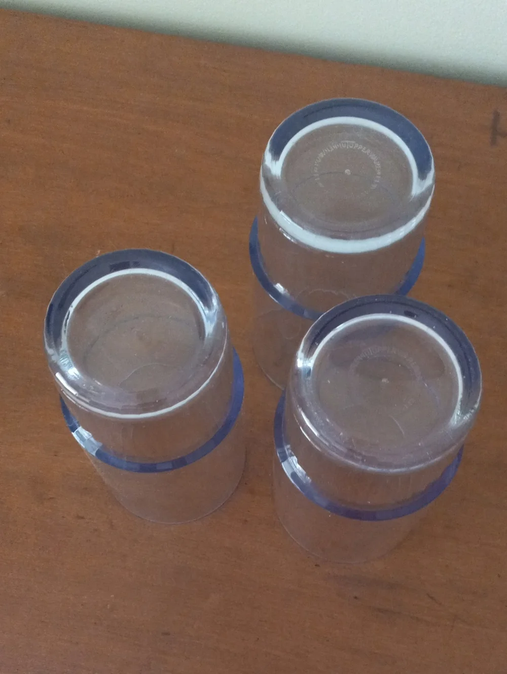 Vintage Tupperware Preludio Acrylic Blue Stacking Tumbler Glasses Set of 3